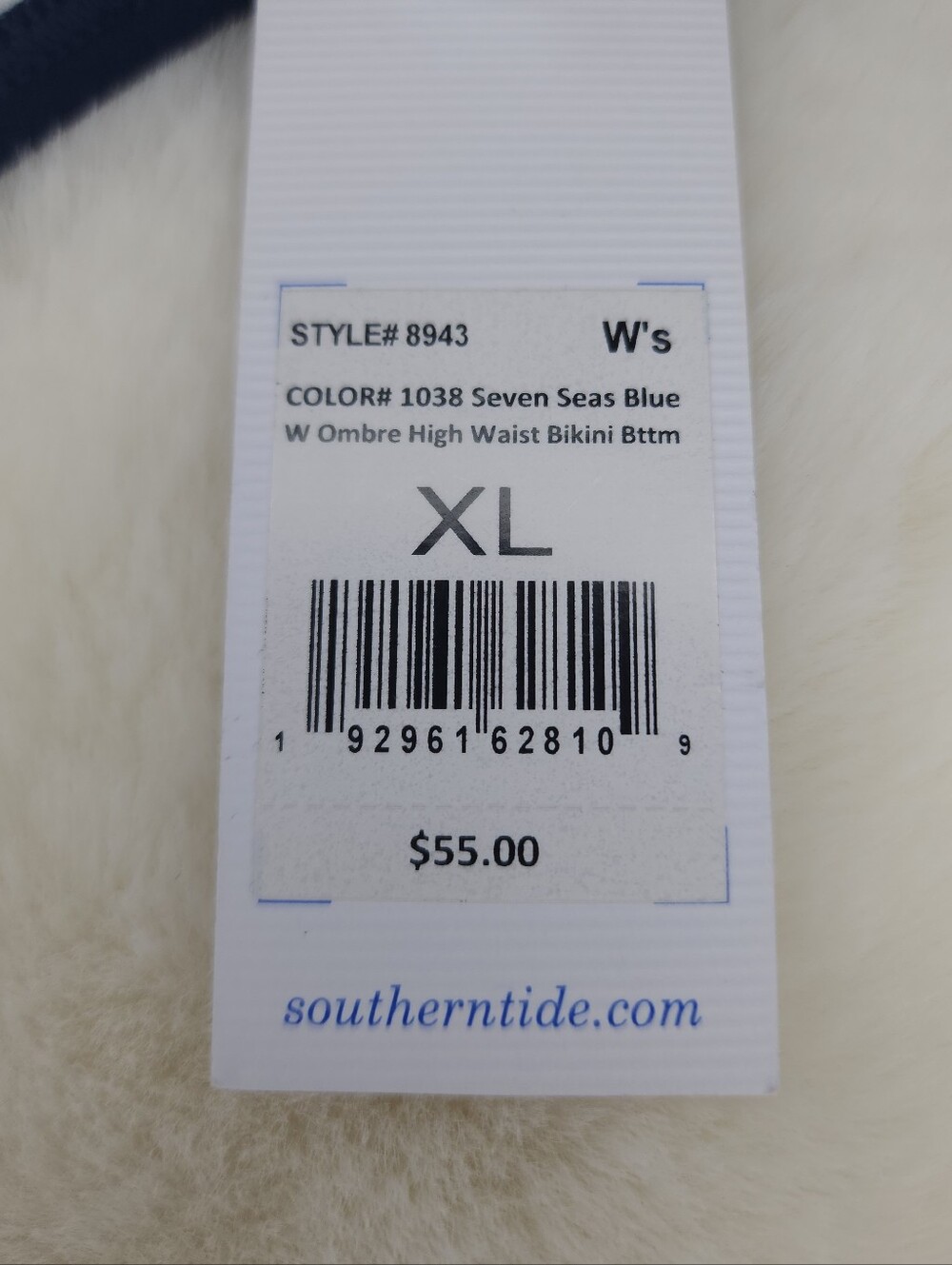 Southern Tide Two-Tone Navy High-Waist Bikini Bottom NWT - Picture 4 of 6